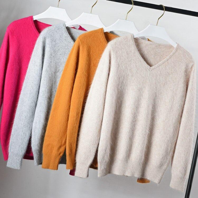 Pull col V en cachemire