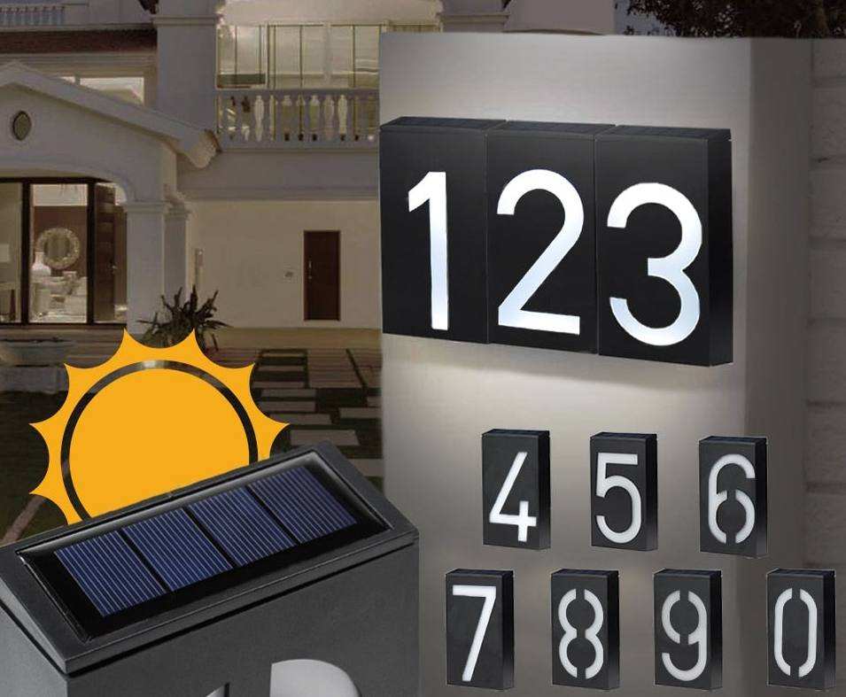 Numéro de maison solaire